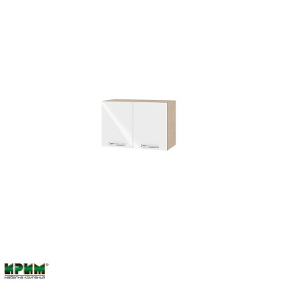 Горен модул с две врати МФ-Бяло гланц-05-109