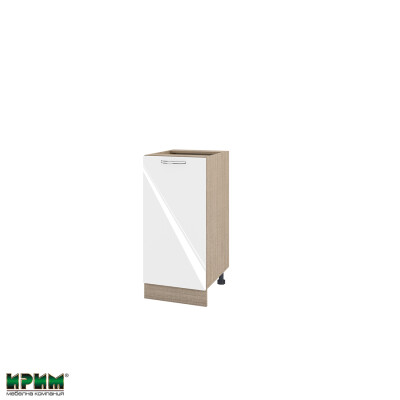 Долен модул с врата и рафт МФ-Бяло гланц-05-21