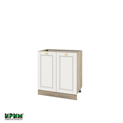 Долен модул за вграждане на мивка с две врати и рафт АРФ-Бяло мат-09-23