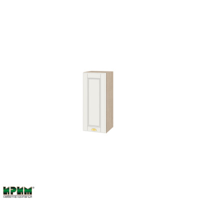 Горен модул с врата и рафт МФ-Бяло мат-09-1