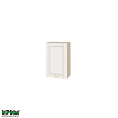 Горен модул с врата и рафт МФ-Бяло мат-09-6