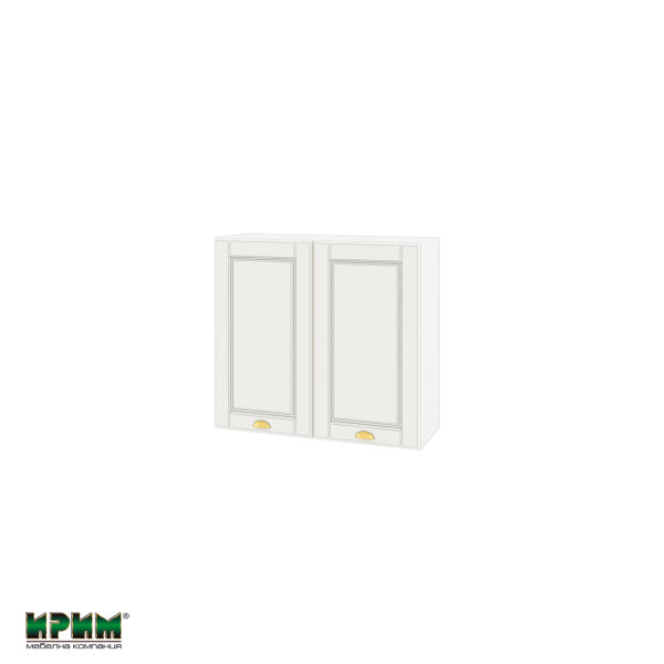 Горен модул с две врати и рафт БФ-Бяло мат-09-4