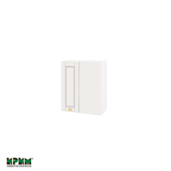 Горен модул за ъгъл с врата и рафт БФ-Бяло мат-09-17