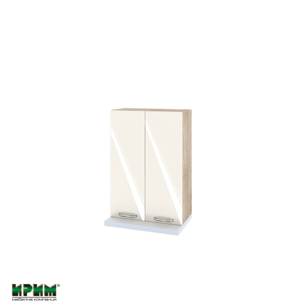 Горен модул с две врати и два рафта за аспиратор АРФ-Крийм гланц-06-117