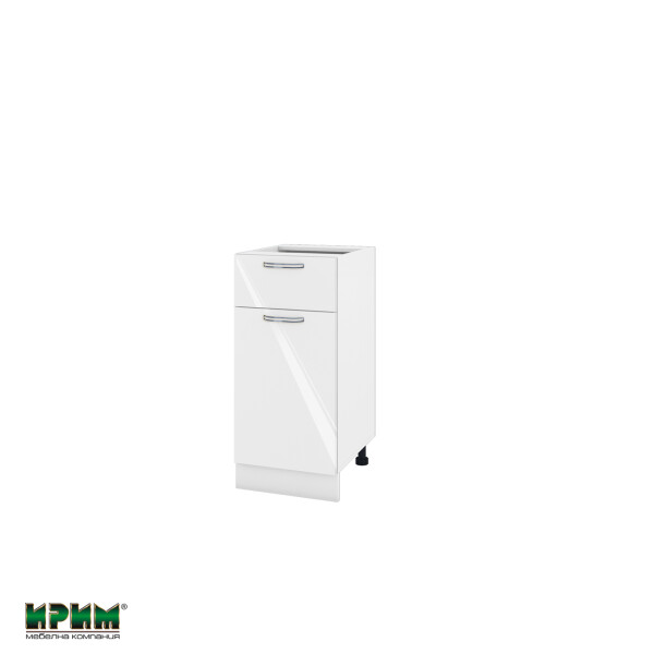 Долен модул с чекмедже,врата и рафт БФ-Бяло гланц-05-24