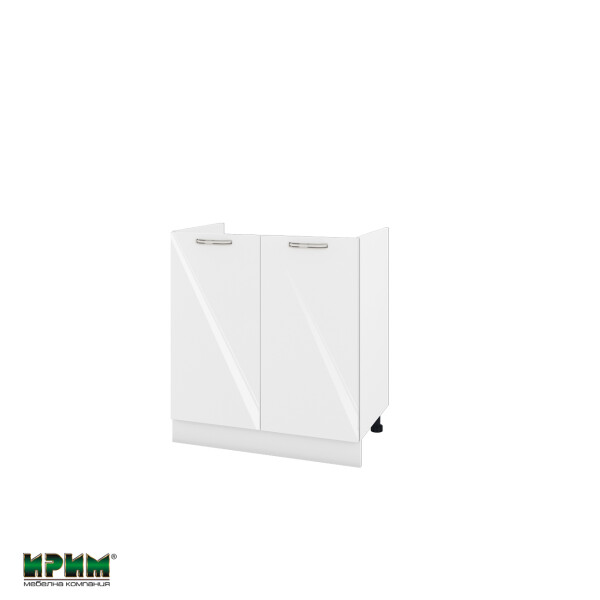 Долен модул за бордова мивка с две врати БФ-Бяло гланц-05-30