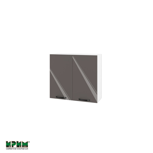 Горен модул с две врати и рафт БФ-Антрацит гланц-05-4