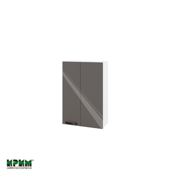 Горен модул за ъгъл с врата и рафт БФ-Антрацит гланц-05-122