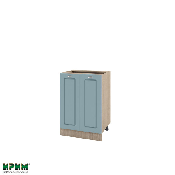 Долен модул за вграждане на мивка с две врати и рафт МФ-Деним мат-06-22