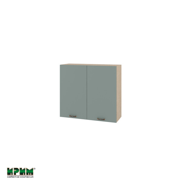 Горен модул с две врати и рафт МФ-Олив мат-11-4