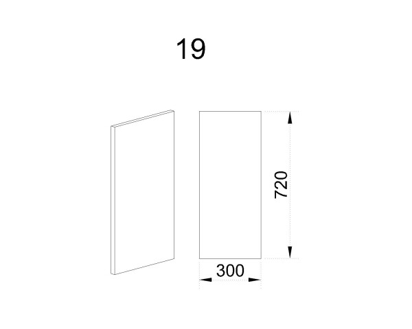 Краен панел Ф-Олив мат-11-19