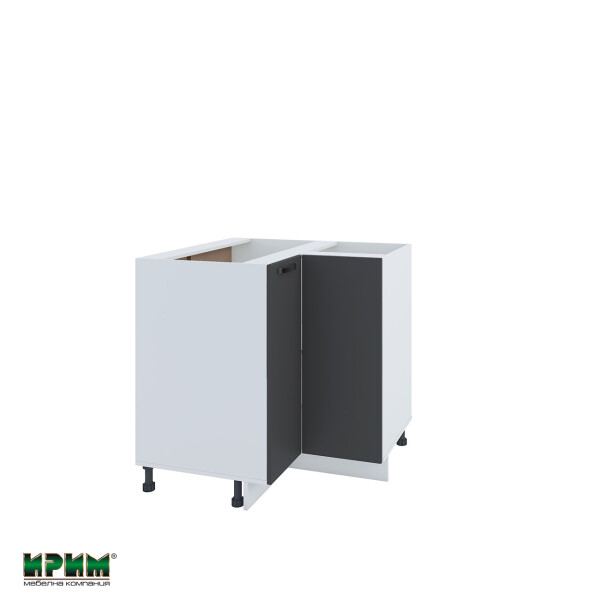 Долен модул ъглов с две врати и рафт БФ-Карбон мат-11-61