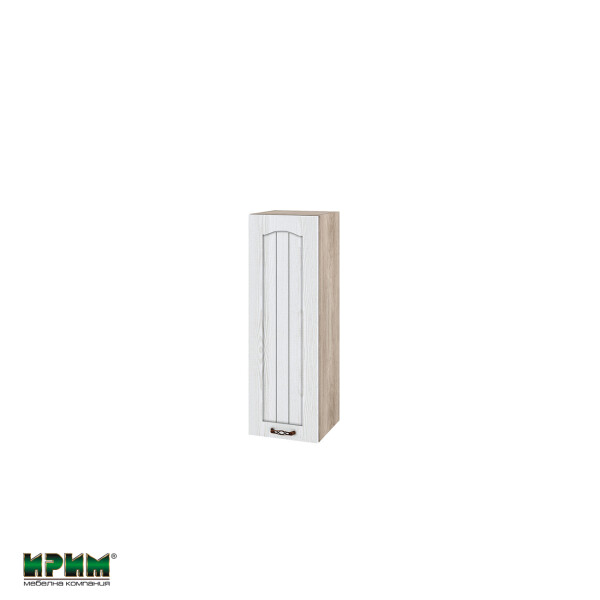 Горен модул с врата и два рафта АРФ-Бяло фладер-04-165 (ляв)