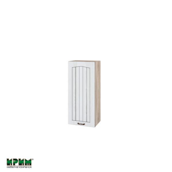 Горен модул с врата и два рафта АРФ-Бяло фладер-04-116 (десен)