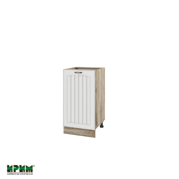 Долен модул с врата и рафт АРФ-Бяло фладер-04-78 (ляв)