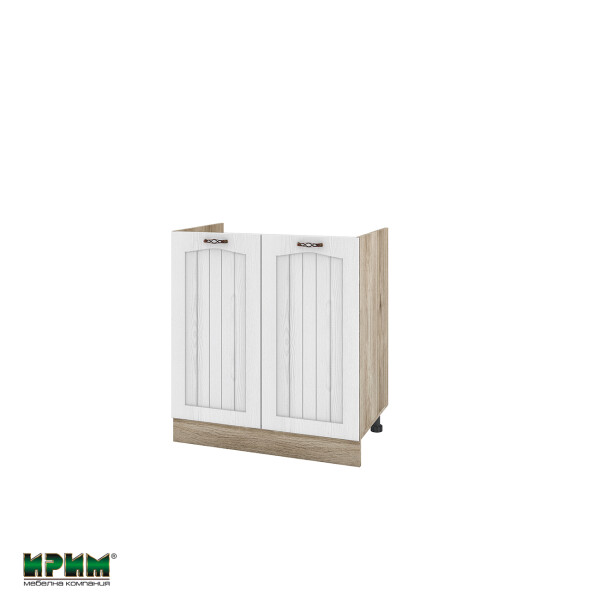 Долен модул за бордова мивка с две врати АРФ-Бяло фладер-04-30