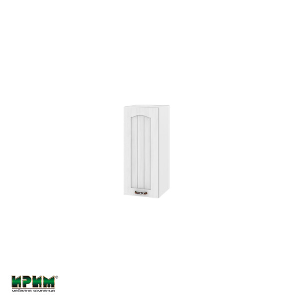 Горен модул с врата и рафт БФ-Бяло фладер-04-1 (десен)