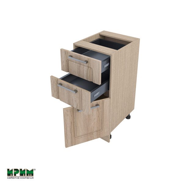 Долен модул с две чекмеджета и врата с плавно затваряне МФ-Сонома-02-53 (десен)