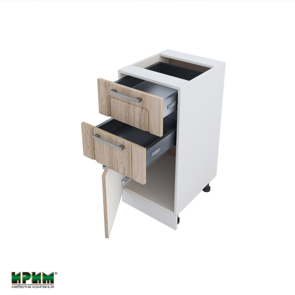 Долен модул с две чекмеджета и врата с плавно затваряне БФ-Сонома-02-73 (ляв)