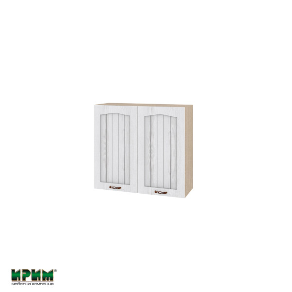 Горен модул с две врати и рафт МФ-Бяло фладер-04-4