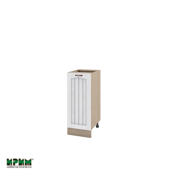 Долен модул с врата и рафт МФ-Бяло фладер-04-90 (ляв)