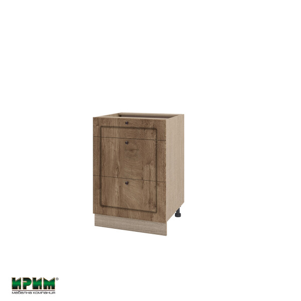 Долен модул с три чекмеджета МФ-Дъб натурал-06-57