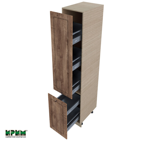 Колонен модул бутилиера с две врати МФ-Дъб натурал-06-65