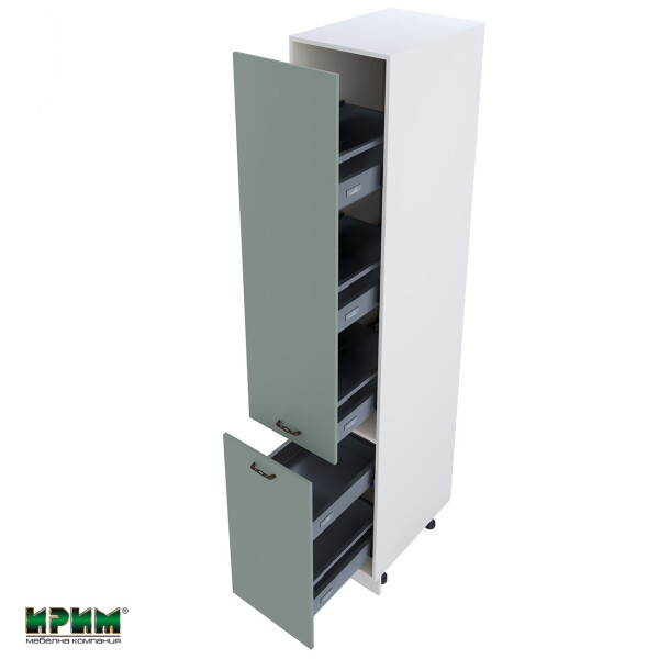 Колонен модул бутилиера с две врати БФ-Олив мат-11-65