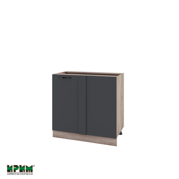 Долен модул за ъгъл с врата и рафт АРФ-Карбон мат-11-42