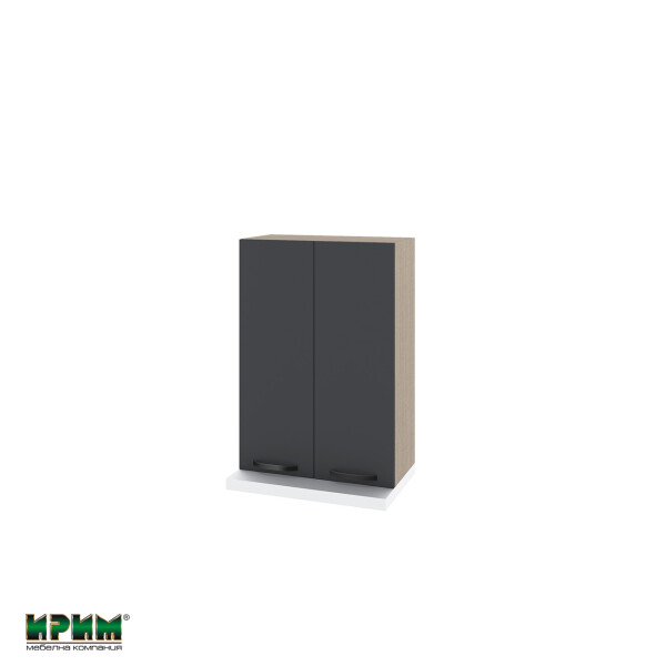 Горен модул с две врати и два рафта за аспиратор МФ-Карбон мат-11-117