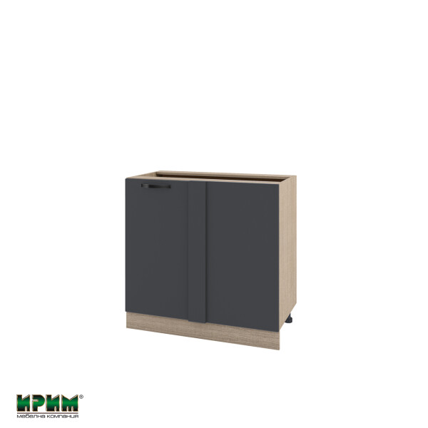 Долен модул за ъгъл с врата и рафт МФ-Карбон мат-11-42