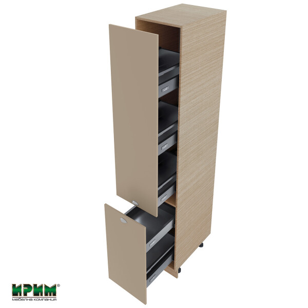 Колонен модул бутилиера с две врати МФ-Капучино мат-11-65