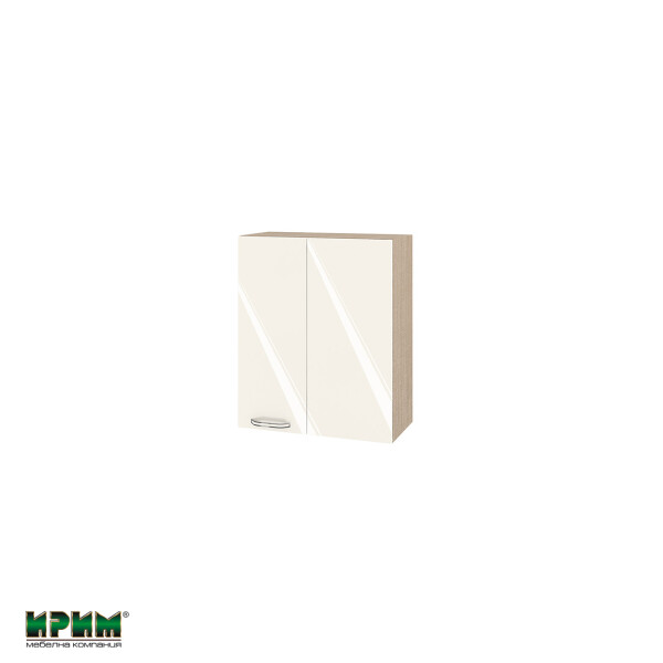 Горен модул за ъгъл с врата и рафт МФ-Крийм гланц-11-17