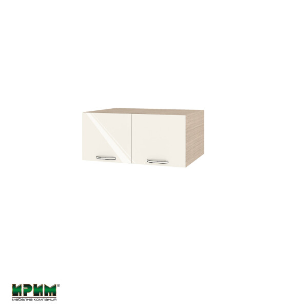 Горен модул с две врати МФ-Крийм гланц-11-112