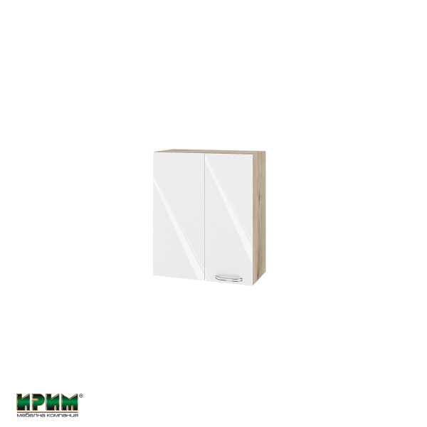 Горен модул за ъгъл с врата и рафт АРФ-Бяло гланц-05-17