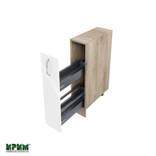 Долен модул бутилиера с плавно затваряне АРФ-Бяло гланц-05-58