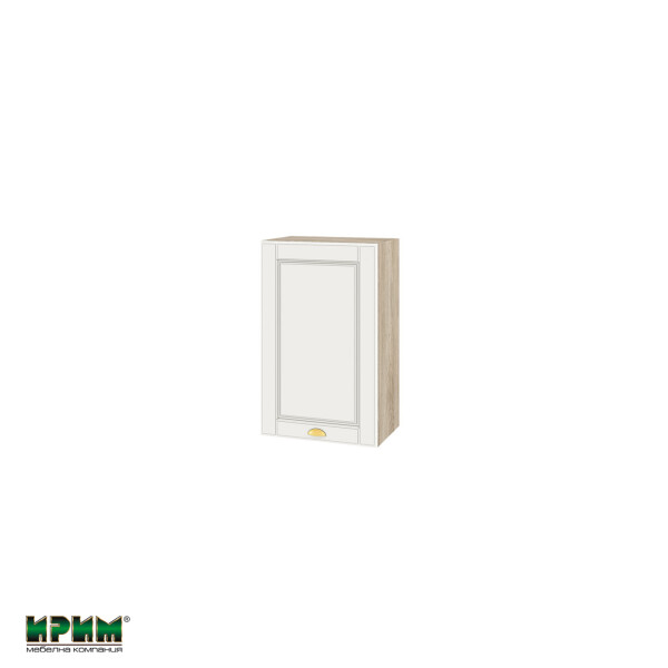 Горен модул с врата и рафт АРФ-Бяло мат-09-6