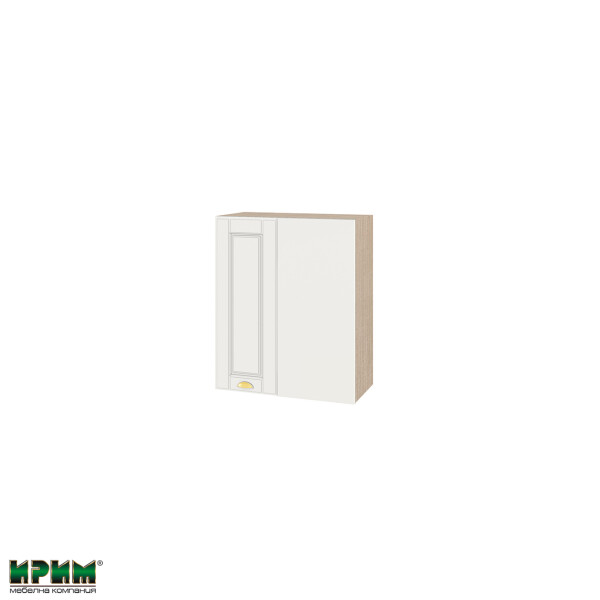 Горен модул за ъгъл с врата и рафт МФ-Бяло мат-09-17