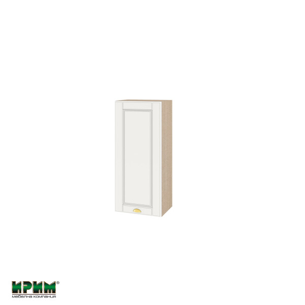 Горен модул с врата и два рафта МФ-Бяло мат-09-116