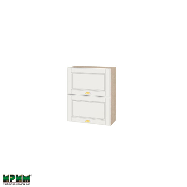 Горен модул с две хоризонтални врати МФ-Бяло мат-09-11