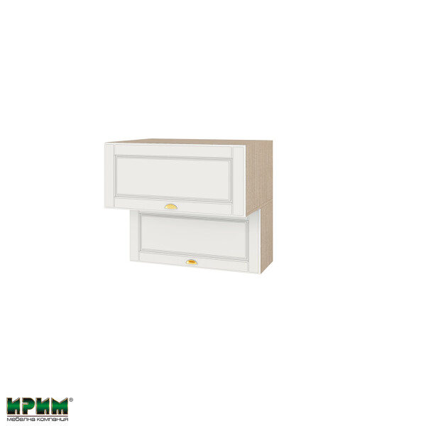 Горен модул с две хоризонтални врати МФ-Бяло мат-09-107