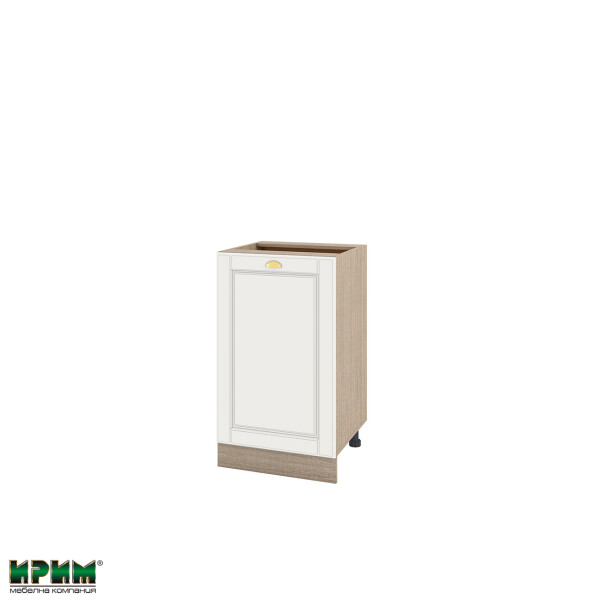 Долен модул с врата и рафт МФ-Бяло мат-09-43