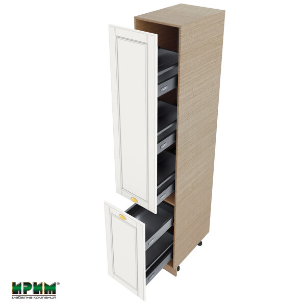 Колонен модул бутилиера с две врати МФ-Бяло мат-09-65