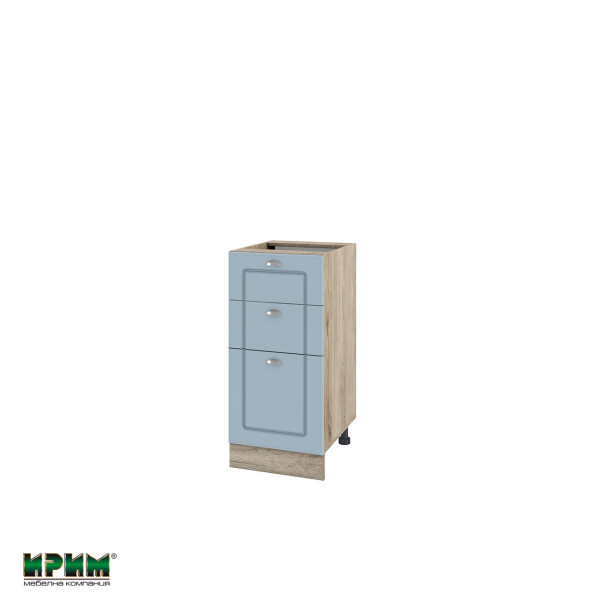 Долен модул с 2 чекмеджета,врата и рафт АРФ-Деним мат-06-77 (ляв)